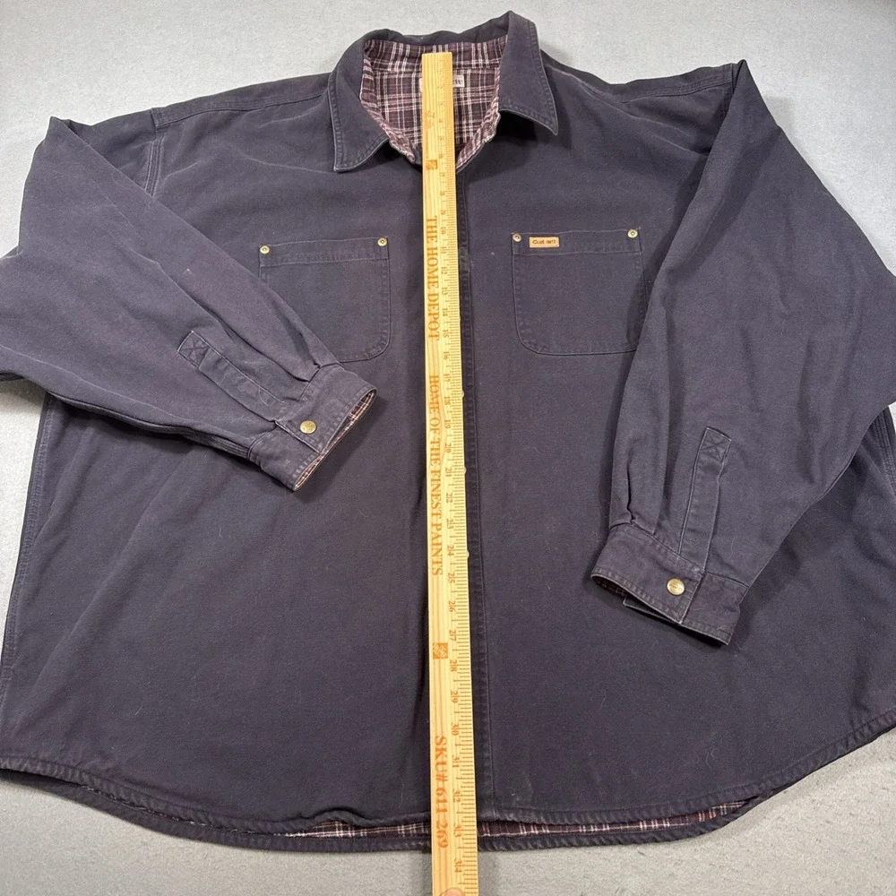 Carhartt NAVY‎  CANVAS FLANNEL LINED SHACKET JACKET MENS 4XL